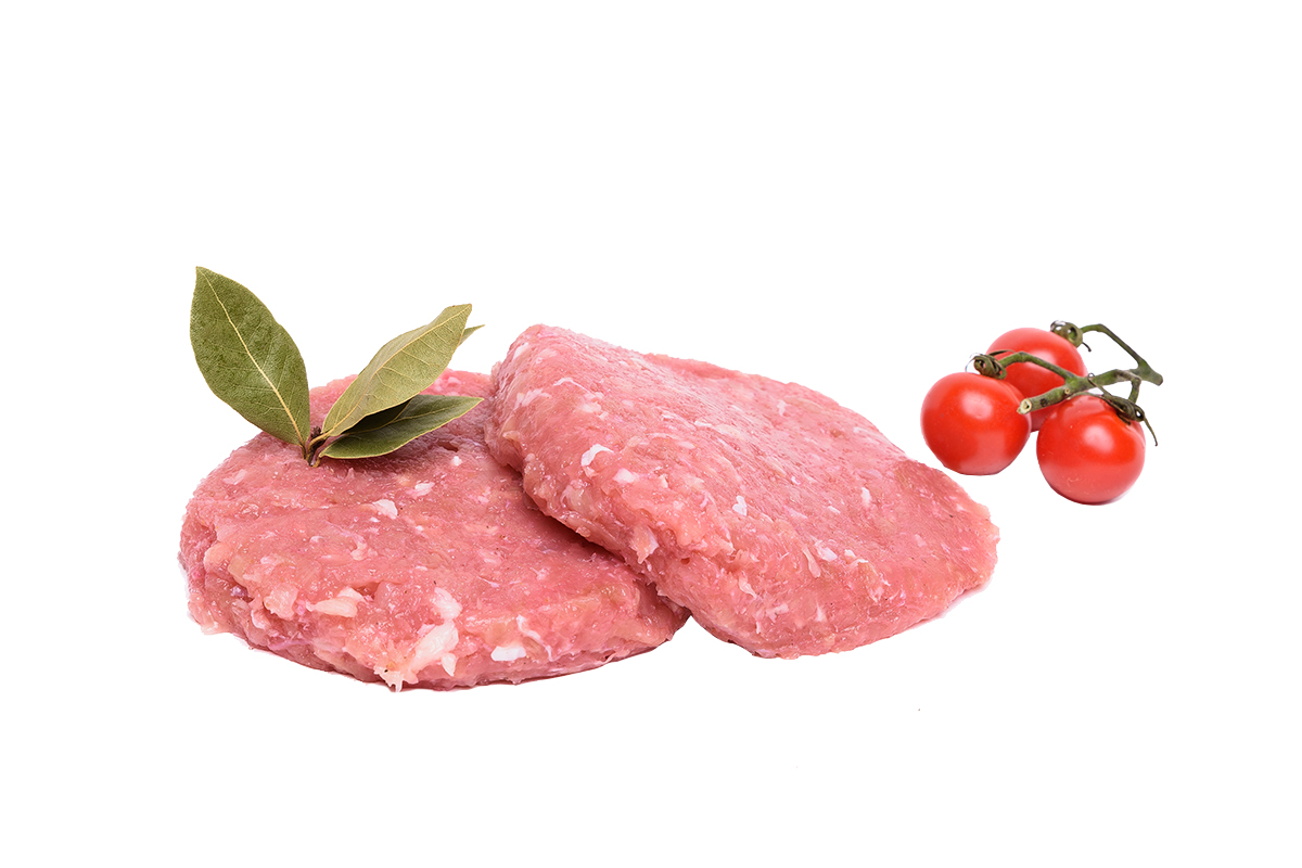 HAMBURGUESA DE PECHUGA DE POLLO Y MUSLO DESHUESADO 180GR